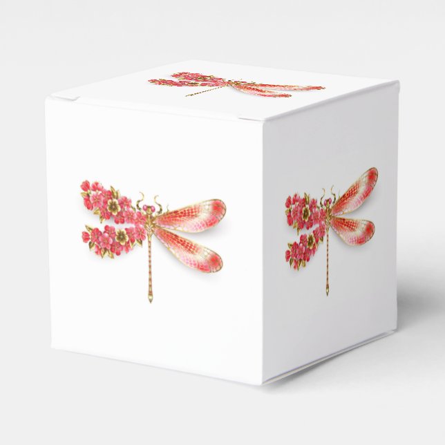 Flower dragonfly with jewelry sakura favor boxes (Front Side)