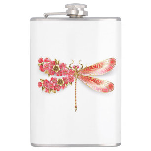 Flower dragonfly with jewelry sakura flask