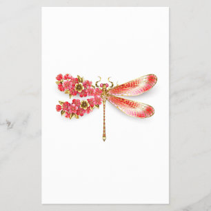 Flower dragonfly with jewelry sakura flyer