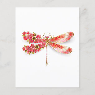 Flower dragonfly with jewelry sakura flyer