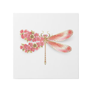 Flower dragonfly with jewelry sakura gallery wrap