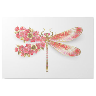 Flower dragonfly with jewelry sakura gallery wrap