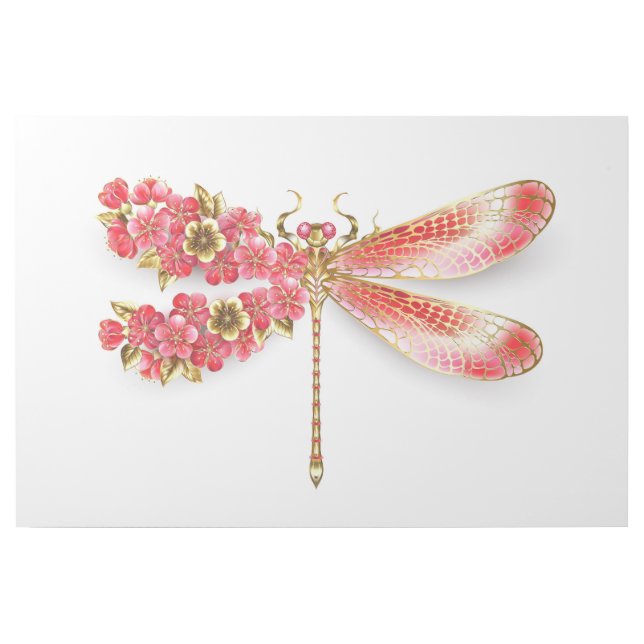 Flower dragonfly with jewelry sakura gallery wrap (Front)