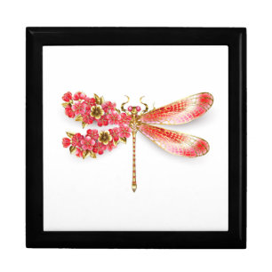 Flower dragonfly with jewelry sakura gift box