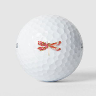Flower dragonfly with jewelry sakura golf balls