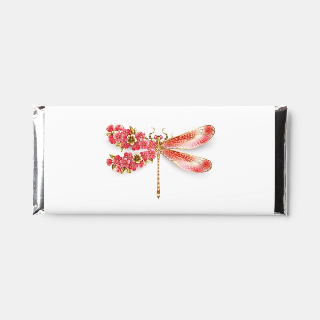 Flower dragonfly with jewelry sakura hershey bar favors (Front)