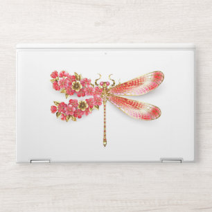 Flower dragonfly with jewelry sakura HP laptop skin