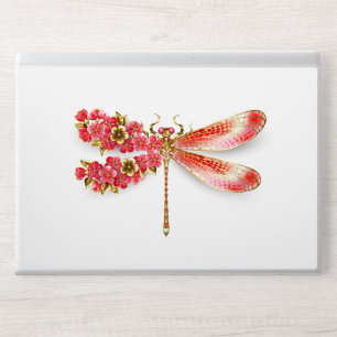 Flower dragonfly with jewelry sakura HP laptop skin