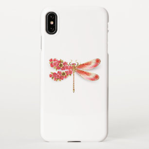 Flower dragonfly with jewelry sakura iPhone XS max case
