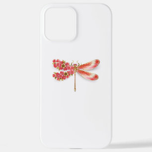 Flower dragonfly with jewelry sakura iPhone 12 pro max case