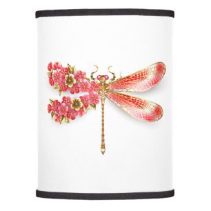 Flower dragonfly with jewelry sakura lamp shade