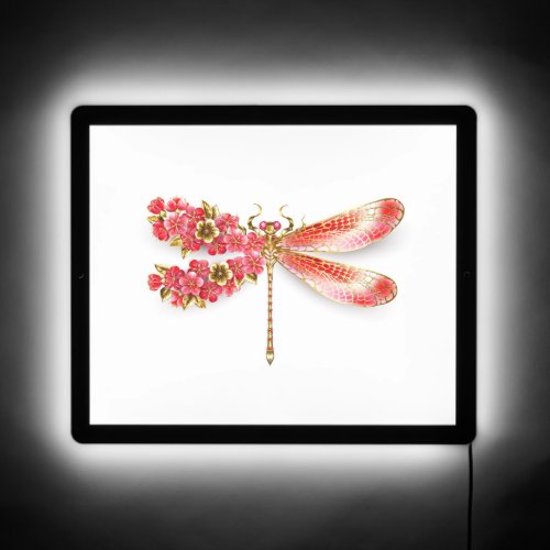 Flower dragonfly with jewelry sakura LED sign