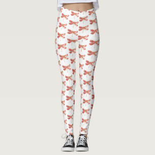 Flower dragonfly with jewelry sakura leggings