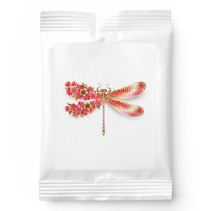 Flower dragonfly with jewelry sakura lemonade drink mix