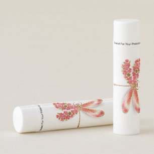 Flower dragonfly with jewelry sakura lip balm