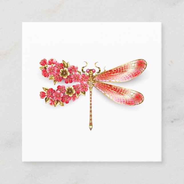 Flower dragonfly with jewelry sakura loyalty card (Front)