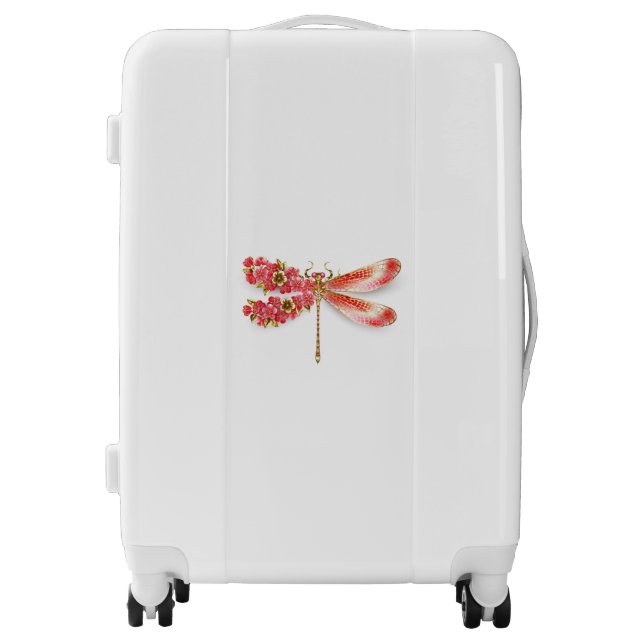 Flower dragonfly with jewelry sakura luggage (Front)