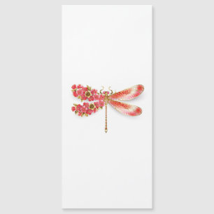 Flower dragonfly with jewelry sakura magnetic invitation