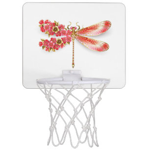Flower dragonfly with jewelry sakura mini basketball hoop