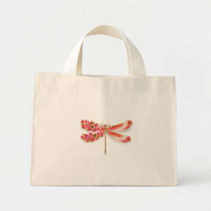 Flower dragonfly with jewelry sakura mini tote bag