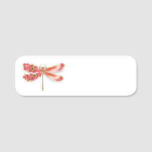 Flower dragonfly with jewelry sakura name tag