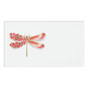 Flower dragonfly with jewelry sakura name tag
