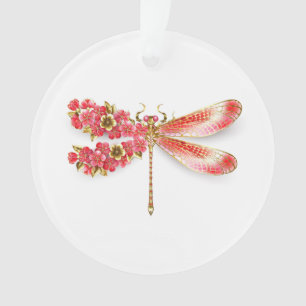 Flower dragonfly with jewelry sakura ornament