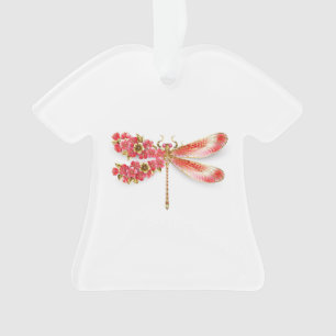 Flower dragonfly with jewelry sakura ornament