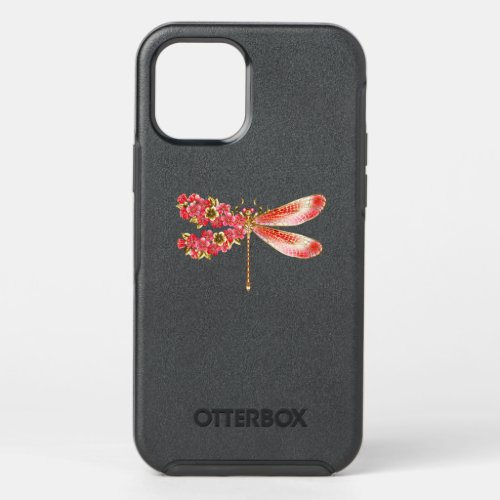 Flower dragonfly with jewelry sakura OtterBox symmetry iPhone 12 case