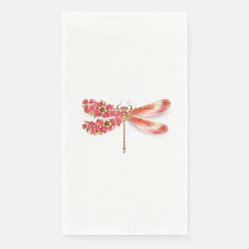 Flower dragonfly with jewelry sakura paper guest towels