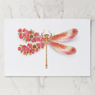 Flower dragonfly with jewelry sakura paper pad