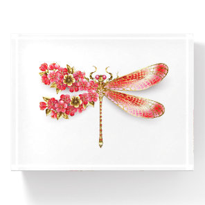 Flower dragonfly with jewelry sakura paperweight