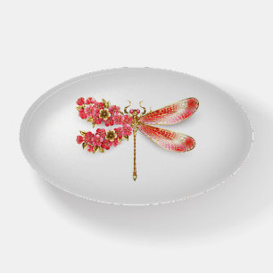 Flower dragonfly with jewelry sakura paperweight
