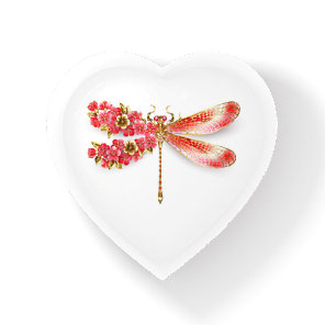 Flower dragonfly with jewelry sakura paperweight