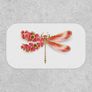 Flower dragonfly with jewelry sakura patch