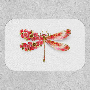 Flower dragonfly with jewelry sakura patch