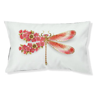 Flower dragonfly with jewelry sakura pet bed