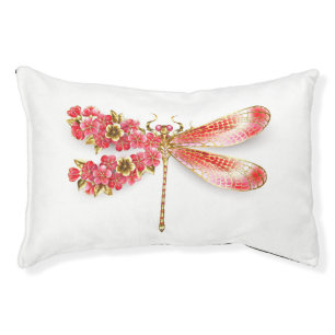 Flower dragonfly with jewelry sakura pet bed