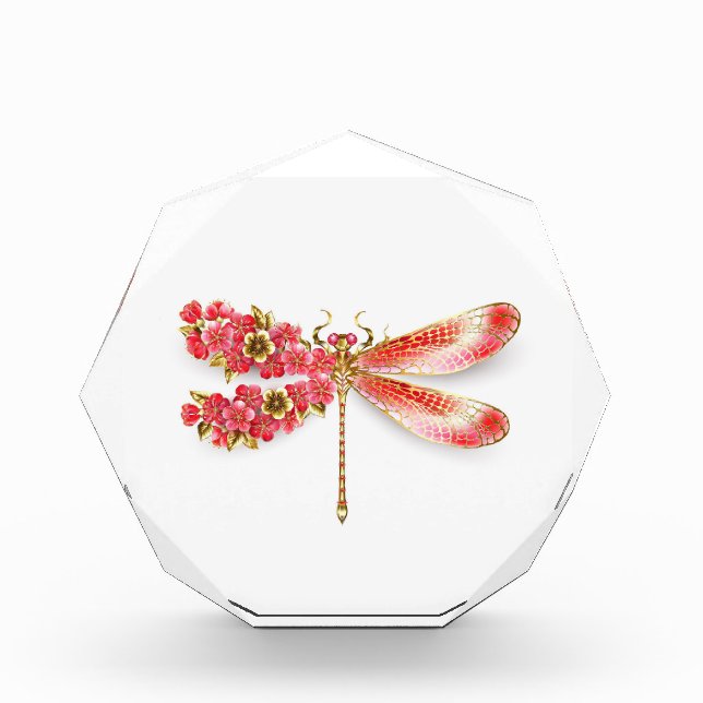 Flower dragonfly with jewelry sakura photo block (Front)