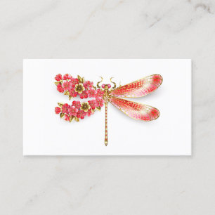 Flower dragonfly with jewelry sakura place card