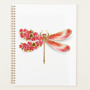 Flower dragonfly with jewelry sakura planner
