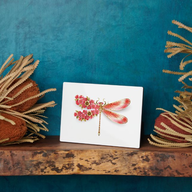 Flower dragonfly with jewelry sakura plaque (Side)