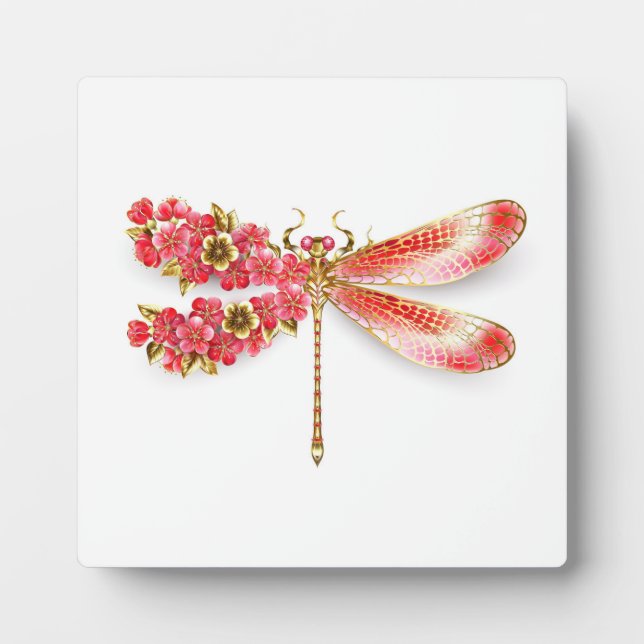 Flower dragonfly with jewelry sakura plaque (Front)