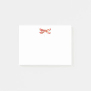 Flower dragonfly with jewelry sakura post-it notes