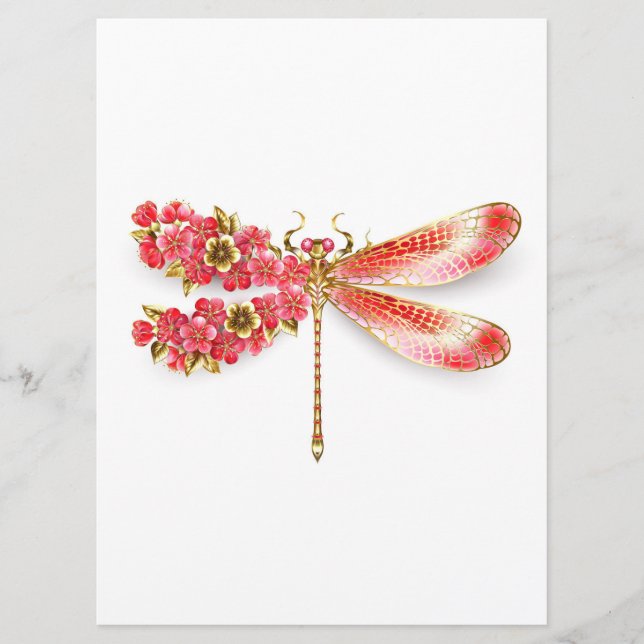 Flower dragonfly with jewelry sakura program (Front)