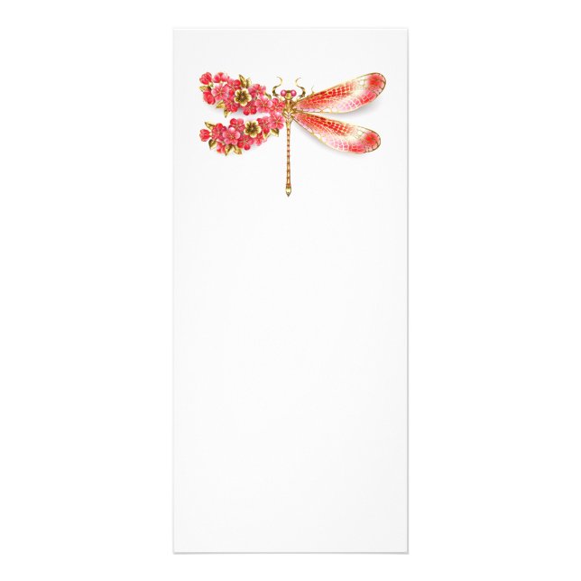 Flower dragonfly with jewelry sakura rack card (Front)