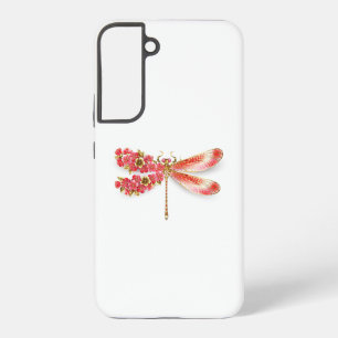 Flower dragonfly with jewelry sakura samsung galaxy s22+ case