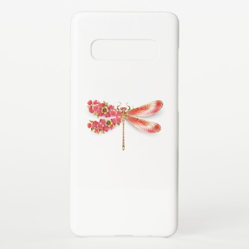 Flower dragonfly with jewelry sakura samsung galaxy s10 case