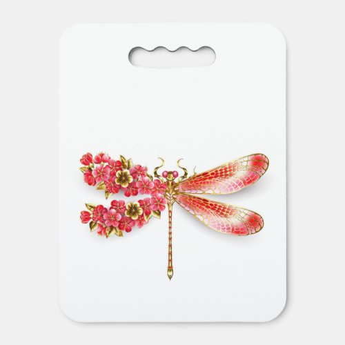 Flower dragonfly with jewelry sakura seat cushion