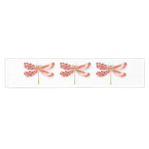 Flower dragonfly with jewelry sakura short table runner